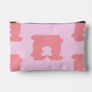 Pochette À Accessoires Pince à pain rose moderne silhouette géométrique