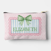 Pochette À Accessoires Pink and Blue Frame Green Gingham Bow (Verso)