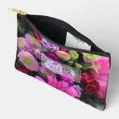 Pochette À Accessoires Pink and Violet Flowers Personalised (Ouvrir)