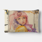 Pochette À Accessoires Pink Art deco accessories bag (Recto)