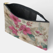 Pochette À Accessoires Pink Bloom Floral (Ouvrir)