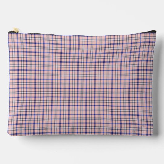Pochette À Accessoires Pink Blue Plaid Classic Pattern Retro (Recto)
