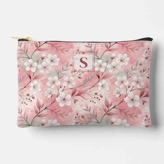 Pochette À Accessoires Pink cherry blossom monogram (Recto)