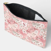 Pochette À Accessoires Pink cherry blossom monogram (Ouvrir)