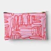 Pochette À Accessoires Pink Curve Wavy Squiggle Abstract Modern (Verso)