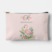 Pochette À Accessoires Pink flamingo monogramme tropical (Recto)