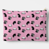 Pochette À Accessoires Pink Modern Boish Bibliophile Motif de livre (Verso)