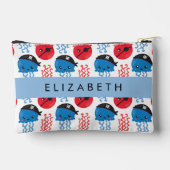 Pochette À Accessoires Pirate Jellyfish, Motif de méduses, Votre nom (Verso)