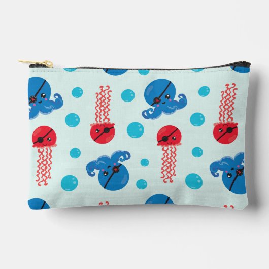 Pochette À Accessoires Pirate Octopus, Pirate Jellyfish, Sea Animaux (Recto)