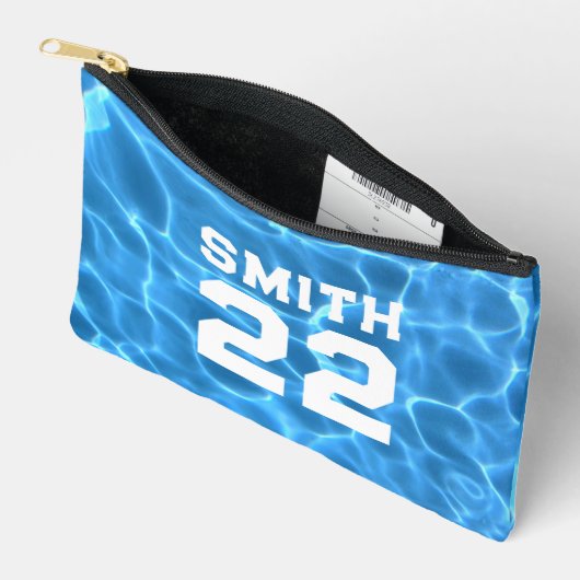 Pochette À Accessoires Piscine Bleue Photo Sports (Ouvrir)