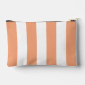 Pochette À Accessoires PixDezines Monogram rayure corail blanc (Verso)