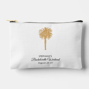 Pochette À Accessoires Plage Tropicale Gold Palm Destination Bachelorette