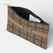 Pochette À Accessoires Plaid Chic Automnal (Ouvrir)