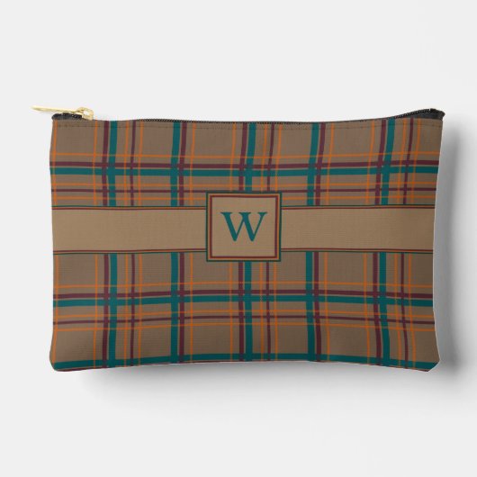 Pochette À Accessoires Plaid Chic Automnal (Recto)