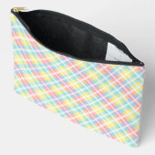 Pochette À Accessoires Plaid couleur pastel (Ouvrir)