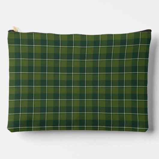 Pochette À Accessoires Plaid de forêt et de feuillage persistant vert fon (Recto)