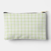 Pochette À Accessoires Plaid diagonal simple en vert (Verso)
