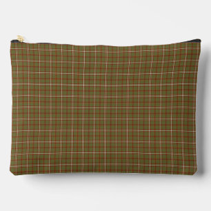 Pochette À Accessoires Plaid olive bordeaux classique motif rustique