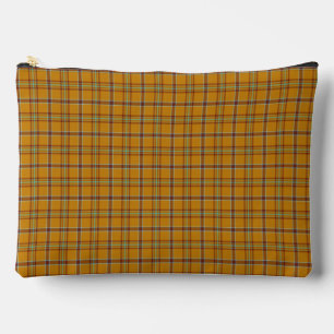 Pochette À Accessoires Plaid Orange Météor et Bleu Clair de Porto Rico