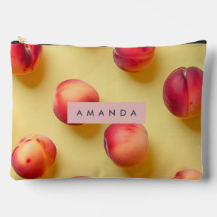 Pochette À Accessoires Plaisir personnalisé de pêche ensoleillée