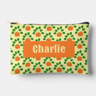 Pochette À Accessoires Plante Monstera Halloween dans une citrouille avec
