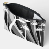 Pochette À Accessoires Plante noir et blanc (Ouvrir)