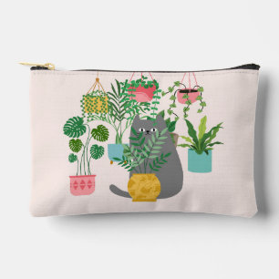 Pochette À Accessoires Plantes Chat