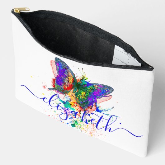 Pochette À Accessoires Plateau papillon personnalisé (Ouvrir)