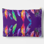 Pochette À Accessoires Plumes Boho personnalisées (Verso)