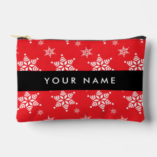 Pochette À Accessoires Pneus blancs, Rouge, Votre nom, Personnaliser