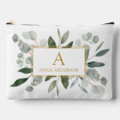 Pochette À Accessoires Poche Accessoire Monogramme Aquarelle Feuilles Ver (Recto)