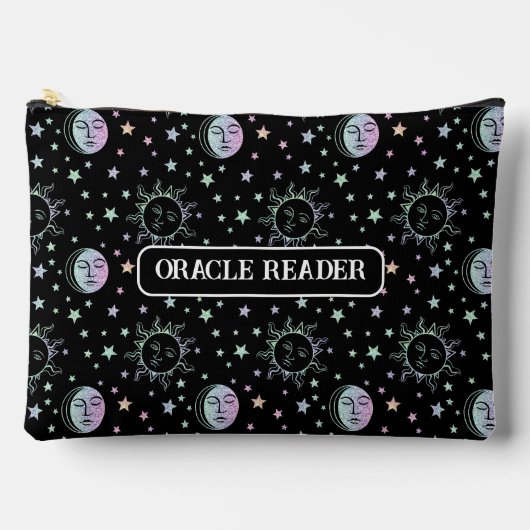 Pochette À Accessoires Poche céleste noire Oracle (Recto)