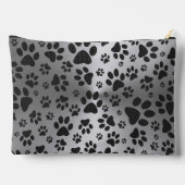Pochette À Accessoires Poches de chien noir et blanc Pointe Polka en méta (Verso)
