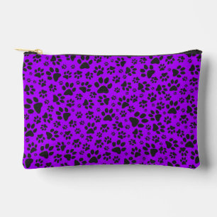Pochette À Accessoires Poches de chien noir et blanc Pointe Polka sur vio