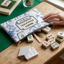 Pochette personnalisée pour accessoires de Mahjong