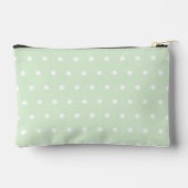Pochette À Accessoires Pointe Polka blanche sur Jade verte au lait (Verso)