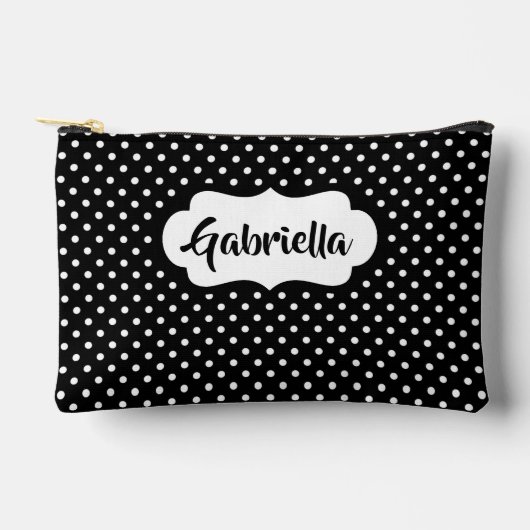 Pochette À Accessoires Points Blancs Français Suisses Classiques Sur Fond (Recto)
