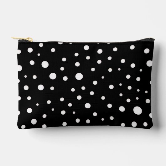 Pochette À Accessoires Points blancs sur petit noir (Recto)