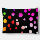 Pochette À Accessoires Points De Néon Sur Noir (Verso)