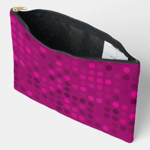 Pochette À Accessoires points de prune en velours rouge