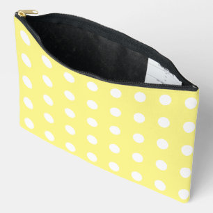 Pochette À Accessoires Pois jaunes et blancs