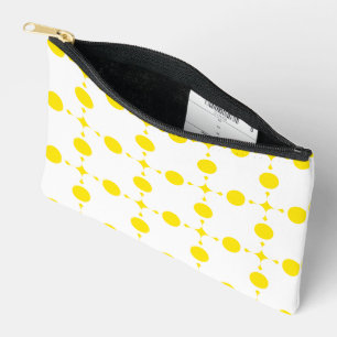 Pochette À Accessoires Pois Jaunes, Motif Polka Dot, Points, Pots