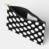 Pochette À Accessoires Pois noirs et blancs, Motif Polka (Ouvrir)