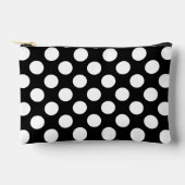 Pochette À Accessoires Pois noirs et blancs, Motif Polka (Recto)