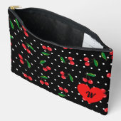 Pochette À Accessoires Pois Rockabilly et Cherries Monogramme (Ouvrir)
