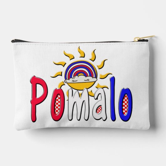 Pochette À Accessoires Pomalo - Détente croate avec soleil et arc-en-ciel (Verso)