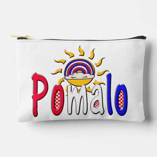 Pochette À Accessoires Pomalo - Détente croate avec soleil et arc-en-ciel (Recto)