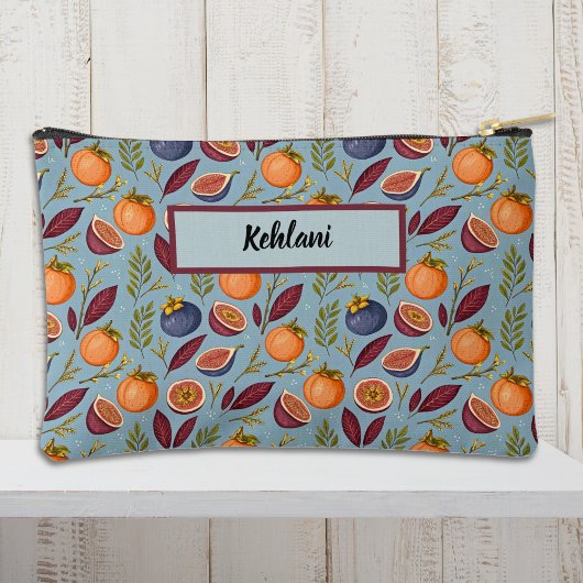 Pochette À Accessoires Pomegranate Orange Fern Purple Dusty Blue Monogram