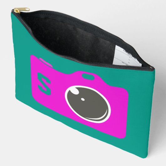 Pochette À Accessoires Pop Art Purple Caméra Monogramme vert (Ouvrir)