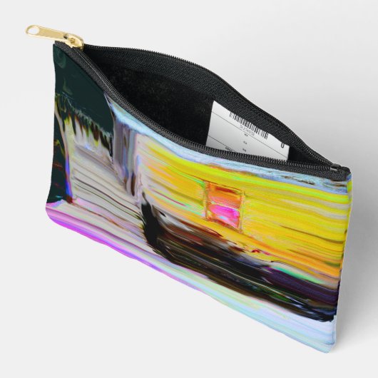 Pochette À Accessoires porte jaune (Ouvrir)